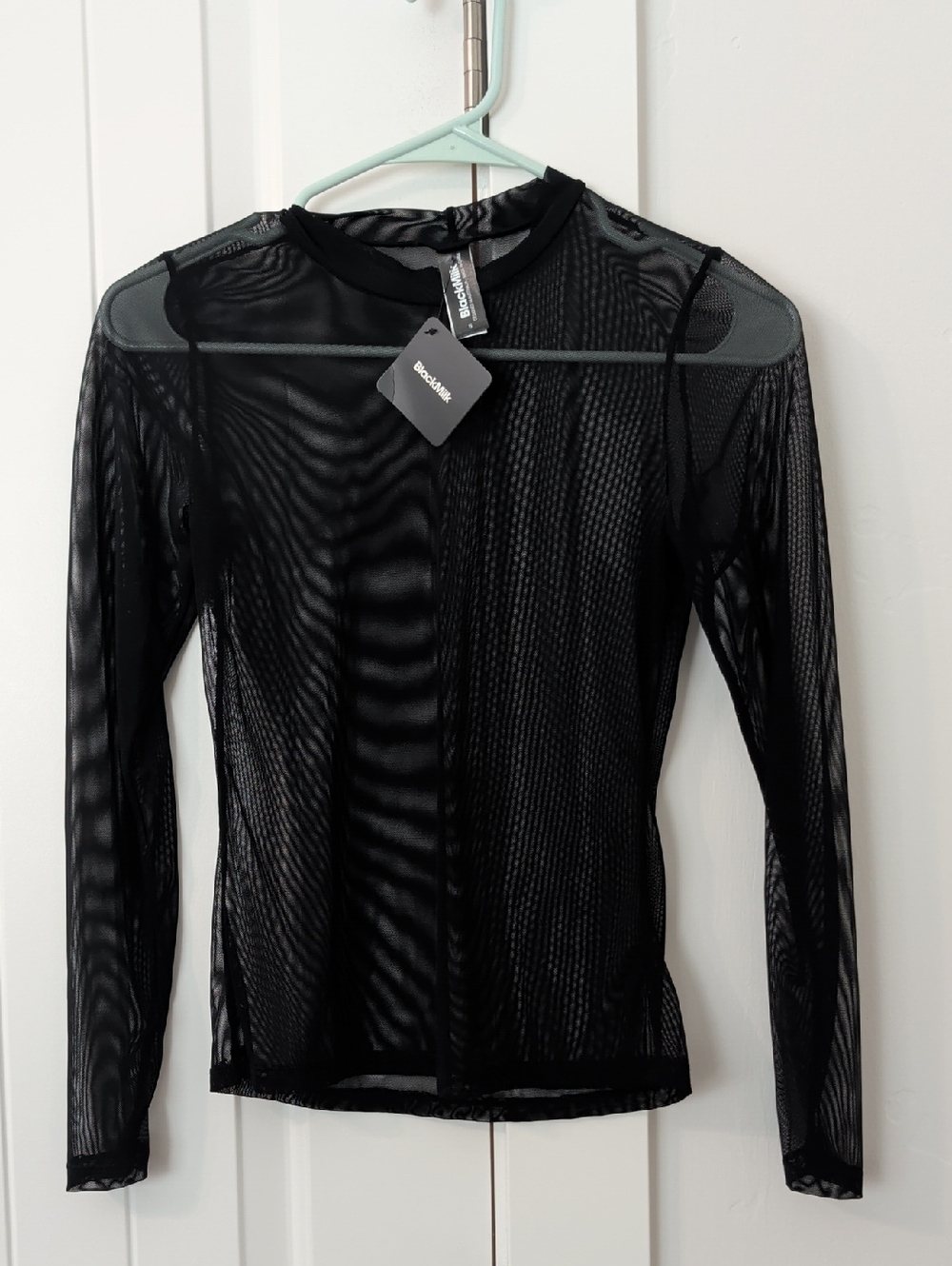 Blackmilk Sheer High Neck Long Sleeve Top — Size S